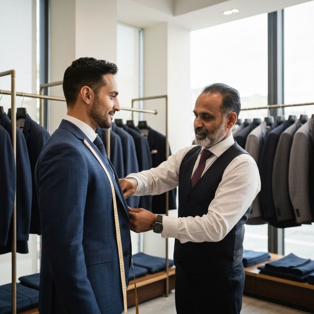Tailor fitting suit